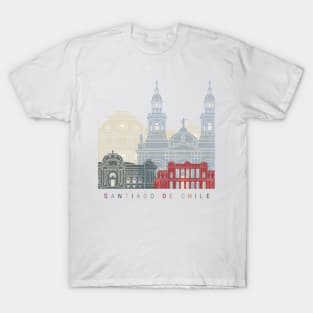 Santiago de Chile V2 skyline poster T-Shirt